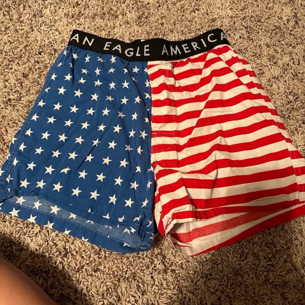 American Eagle Flag Print Boxers